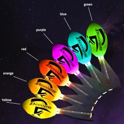 Bola de fútbol iluminada que brilla en la oscuridad