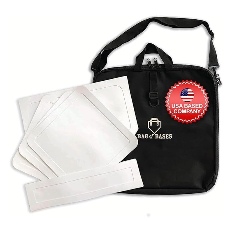 Juego de bolsas con bases de goma - Béisbol, kickball, tee ball, wiffle ball - Entrenamiento, jardín Juego de bolsas con bases de goma - Béisbol, kickball, tee ball, wiffle ball - Entrenamiento, jardín