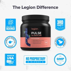 LEGION Pulse - Bebida preentrenamiento | Sabor a frambuesa azul