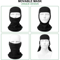 Pasamontañas de esquí, 3 piezas, cubrefacial completo para hombre y mujer