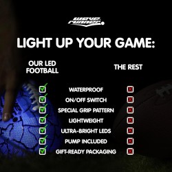 Balón de fútbol LED impermeable que brilla en la oscuridad