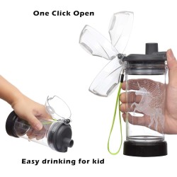 Lightzz Botella de agua de fútbol con luz brillante 3D