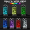 Lightzz Botella de agua de fútbol con luz brillante 3D