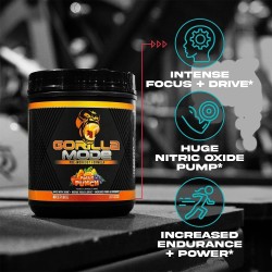 Gorilla Mind Pre Workout - Energía, potencia y concentración láser para un bombeo masivo