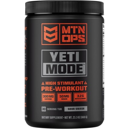 MTN OPS Yeti Mode - Polvo de preentrenamiento | Estimulante con sabor acido