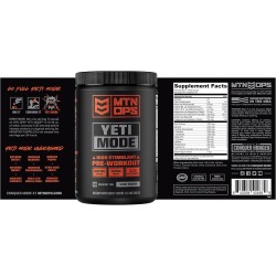 MTN OPS Yeti Mode - Polvo de preentrenamiento | Estimulante con sabor acido