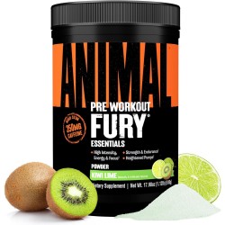 Animal Fury - Polvo para antes del entrenamiento | Con sabor a limon y kiwi
