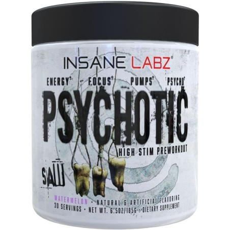 Insane Labz Psychotic SAW®, polvo de preentrenamiento | De alta rigidez y en diferentes sabores