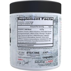 Insane Labz Psychotic SAW®, polvo de preentrenamiento | De alta rigidez y en diferentes sabores