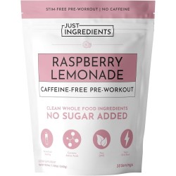 Preentrenamiento marca JUST INGREDIENTS Limonada de frambuesa | 30 raciones | Sin cafeína