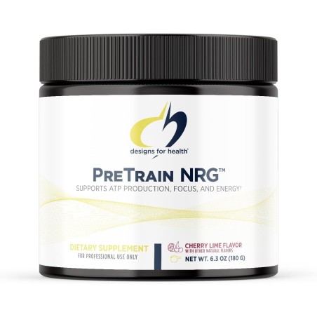 Designs for Health PreTrain NRG - Mezcla de bebida | Sabor a limon y cereza