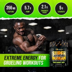 polvo pre entrenamiento beta alanina, L-taurina y 356 mg de cafeína de tres fuentes para energía sostenid