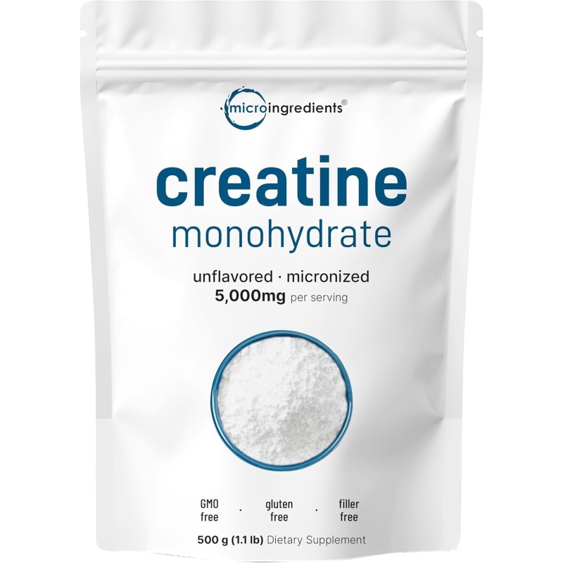 Monohidrato de creatina instantánea en polvo | Sin sabor y saludable