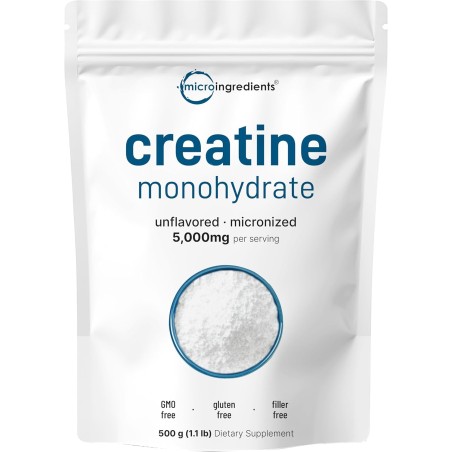 Monohidrato de creatina instantánea en polvo | Sin sabor y saludable