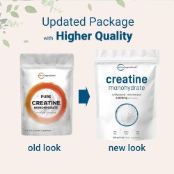 Monohidrato de creatina instantánea en polvo | Sin sabor y saludable