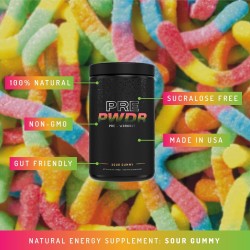 PWDRS Polvo de pre-entrenamiento | Totalmente natural para obtener energía