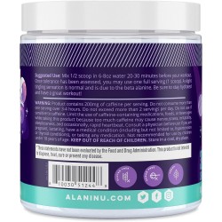 Suplemento para la resistencia | Sin azúcar | 200 mg de cafeína | L-teanina, beta-alanina, citrulina | 30 dosis