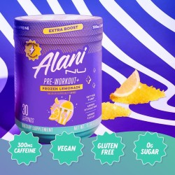 Alani Nu Pre Workout+ - Limonada congelada en polvo